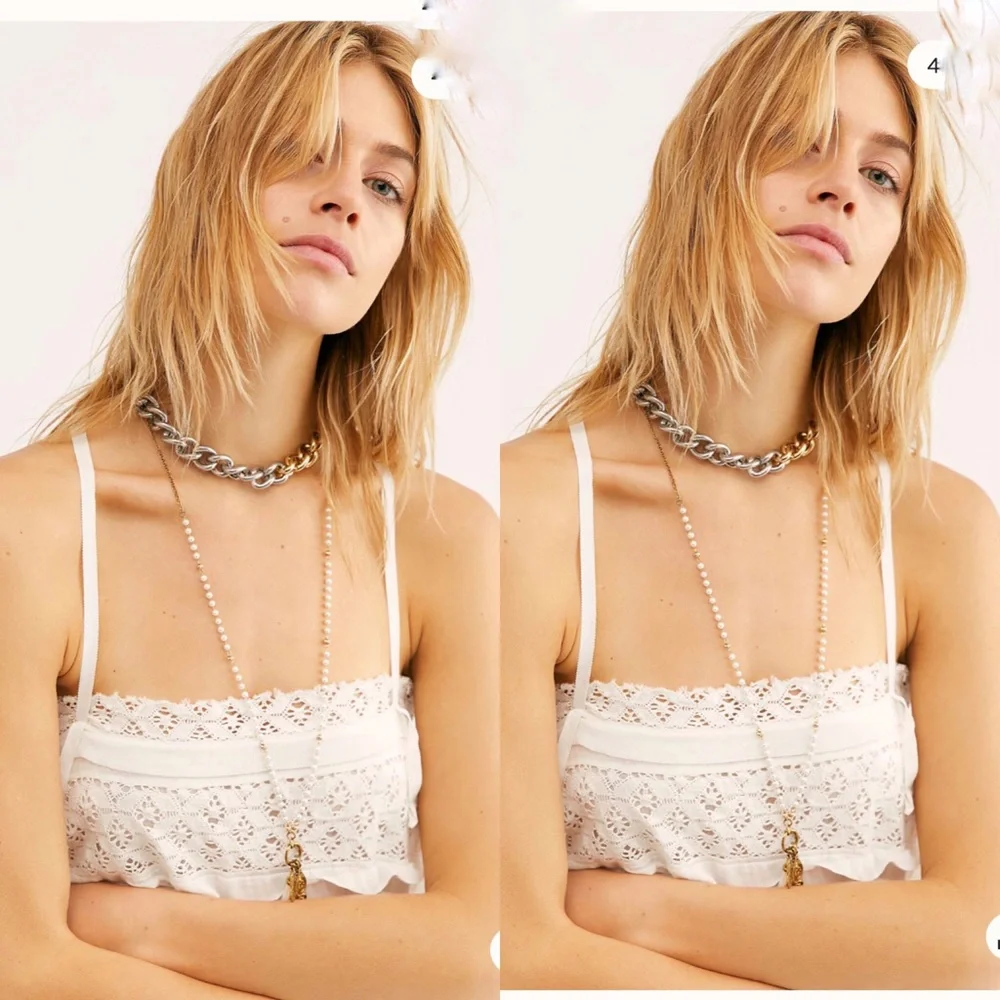 Free People White Lace Mini Dress